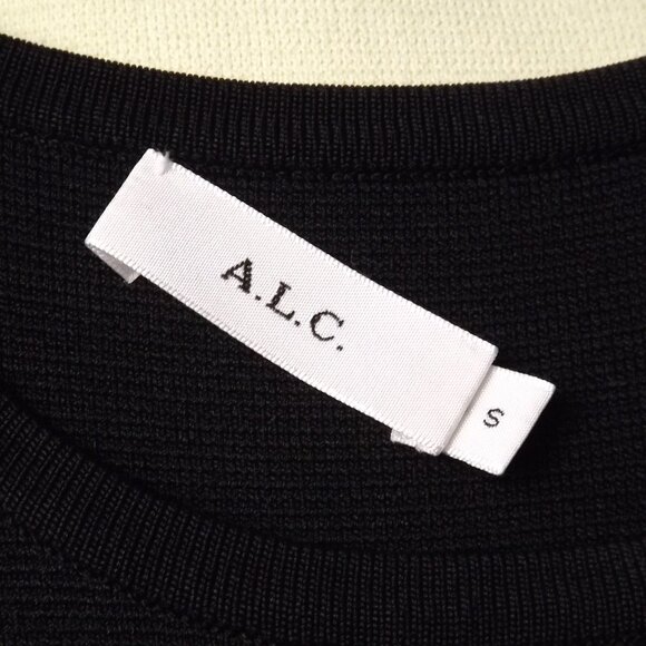 A.L.C. Dress, S, Pippa, Black/Yellow, F&F, Sleeveless, Striped, Small Flaws - Picture 10 of 12